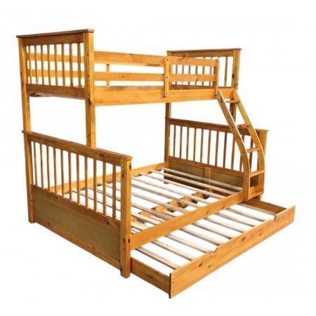 B180 Oak : Giường 3 Tầng Leo Thang - 1m2 / 1m6 B180 Oak : Giường 3 Tầng Leo Thang - 1m2 / 1m6